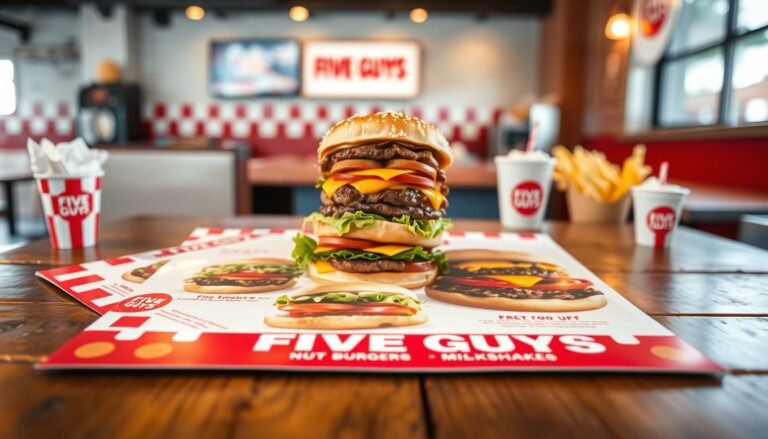 Five Guys Burger Menu