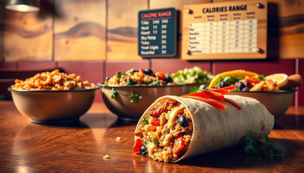 A vibrant, inviting scene featuring a selection of El Pollo Loco's menu items, specifically bowls, burritos, and tacos arranged artfully on a wooden table. In the foreground, a close-up view of a colorful burrito filled with fresh ingredients like grilled chicken, rice, beans, and vegetables, glistening with a light drizzle of sauce. In the middle, an assortment of bowls showcasing nutritious grains, mixed greens, and protein options. In the background, a subtle wooden sign displaying a calorie range chart without text. The lighting is warm and soft, creating an appetizing atmosphere, capturing the essence of a casual dining experience. The scene is well-composed, ensuring a clean aesthetic with no distractions or overlays, perfectly suitable for highlighting nutritional choices in a delicious way. A vibrant, inviting scene featuring a selection of El Pollo Loco's menu items, specifically bowls, burritos, and tacos arranged artfully on a wooden table. In the foreground, a close-up view of a colorful burrito filled with fresh ingredients like grilled chicken, rice, beans, and vegetables, glistening with a light drizzle of sauce. In the middle, an assortment of bowls showcasing nutritious grains, mixed greens, and protein options. In the background, a subtle wooden sign displaying a calorie range chart without text. The lighting is warm and soft, creating an appetizing atmosphere, capturing the essence of a casual dining experience. The scene is well-composed, ensuring a clean aesthetic with no distractions or overlays, perfectly suitable for highlighting nutritional choices in a delicious way.