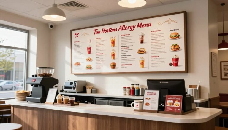 tim hortons allergy menu
