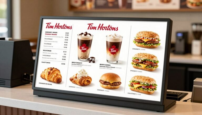 tim hortons coffee menu