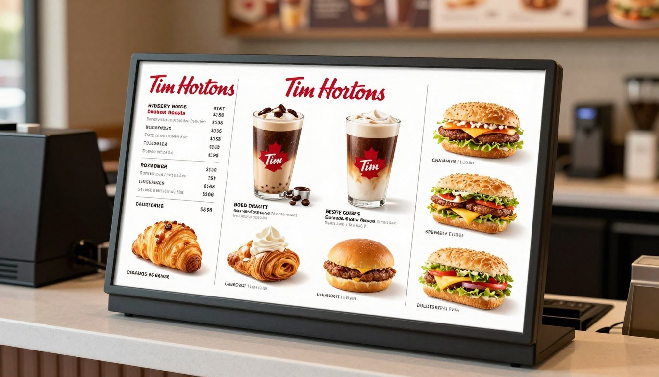 tim hortons coffee menu