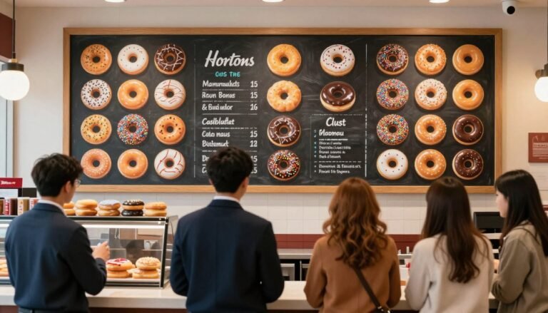 tim hortons donut menu