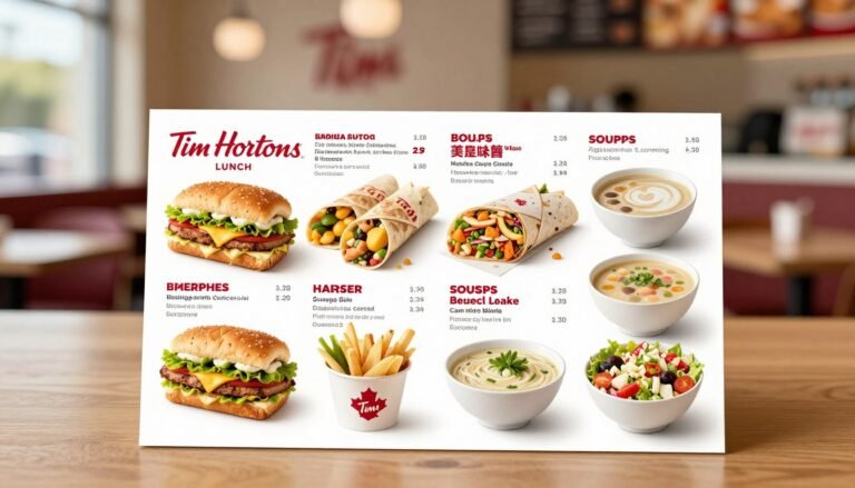 tim hortons lunch menu