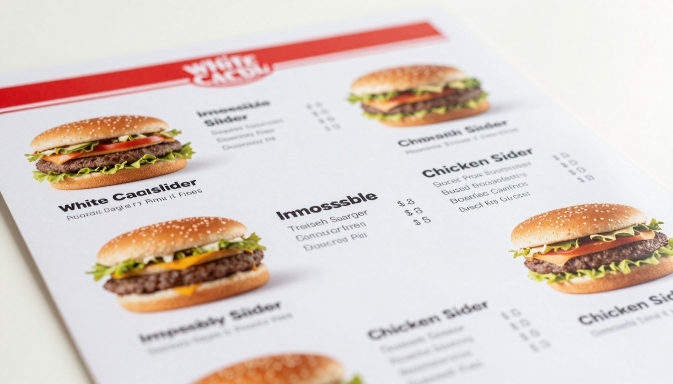 white castle burgers menu